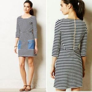 🌸 3/$30 Tabitha Anthropologie Nautical Marin Striped Dress